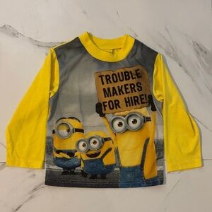 Kids Long Sleeve Minions Shirt - Yellow